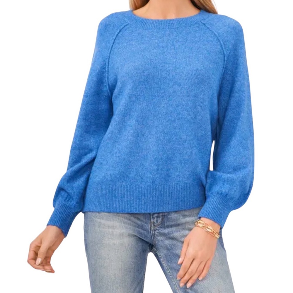 Vince Camuto Vibrant Blue Crew Neck Sweater size small